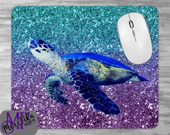 Colorful Sea Turtle Mouse Pad - Tropical Ocean Design Non-Slip Office & Gaming Mat