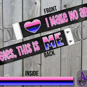 Omnisexual Flag Keychain Omnisexual Wristlet Omnisexual Key Fob Omnisexual Key Ring GIFT UNDER 10 Omnisexual Personalized Pride Accessory