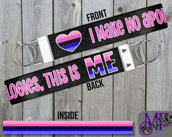 Omnisexual Flag Keychain Omnisexual Wristlet Omnisexual Key Fob Omnisexual Key Ring GIFT UNDER 10 Omnisexual Personalized Pride Accessory