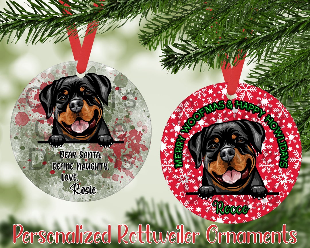 Rottweiler Christmas Ornaments 