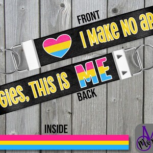 Pan Flag Keychain Pansexual Pride Keychain - 'I'm Pantastic