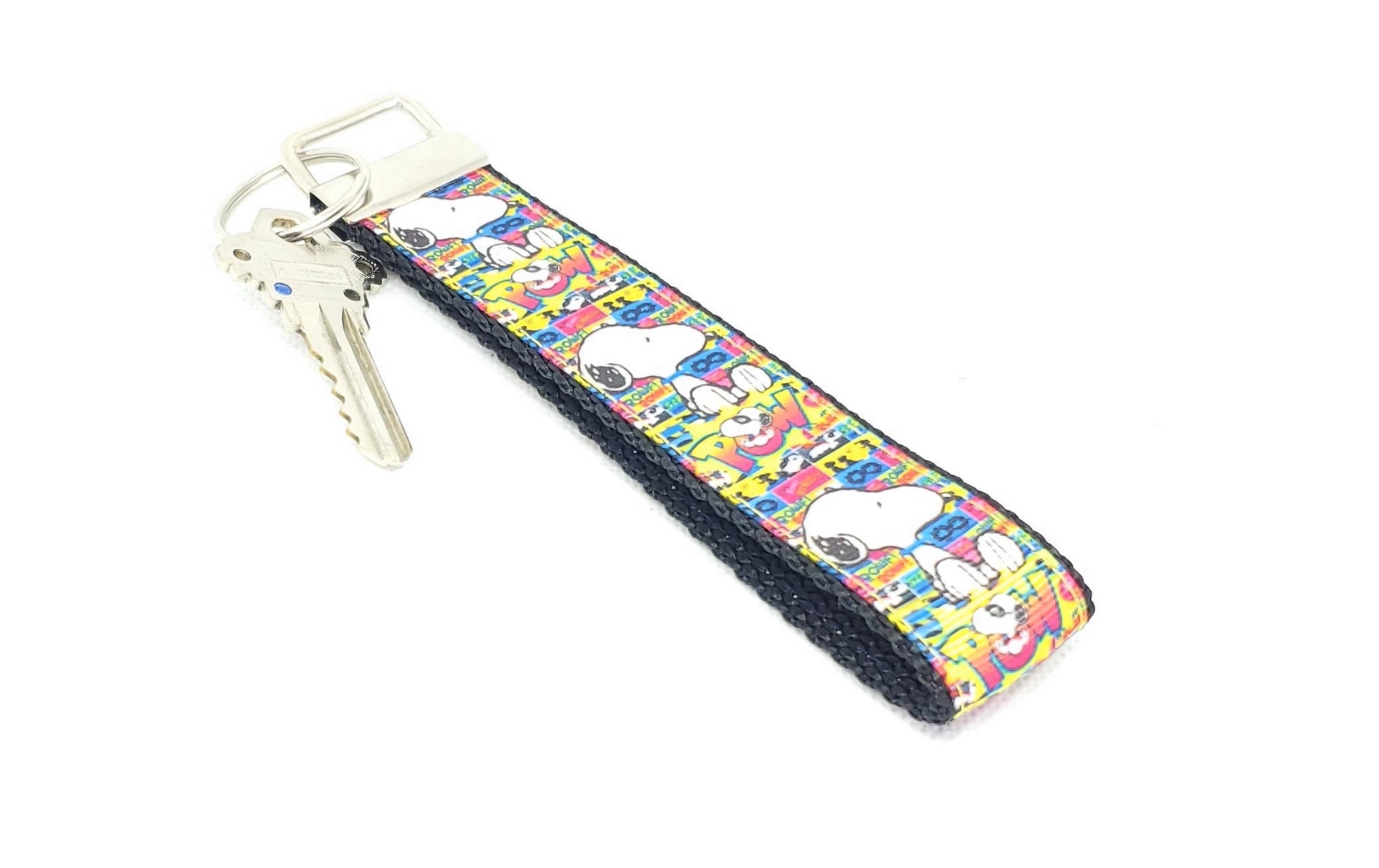 Snoopy Keychain Snoopy Key Fob Snoopy Wristlet Snoopy Key Ring Etsy UK