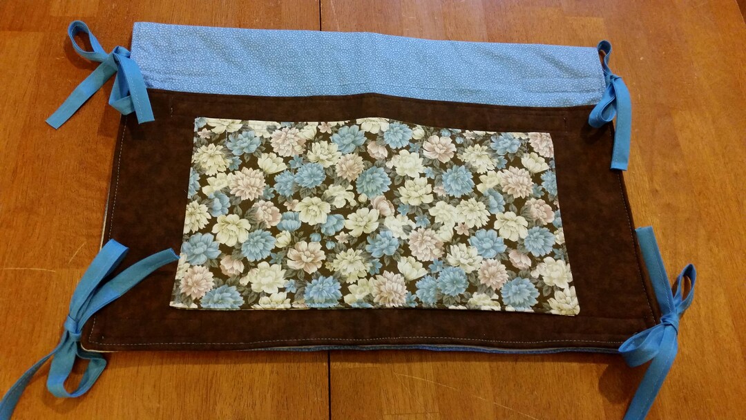 Walker Caddy Bag / Blue and Brown Floral Print Etsy