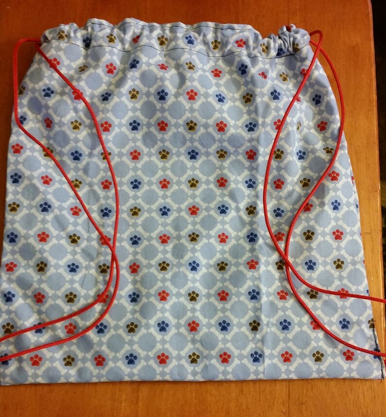 Puppy Paw Print Drawstring Backpack