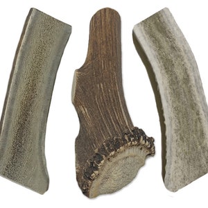 3 Pack- LARGE Split Elk Antler for Dogs, All Natural Dog Chew | Naturally Shed Organic Antler