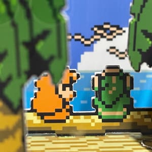 Zelda: Link&#39;s Awakening - Beach Scene - 3D diorama