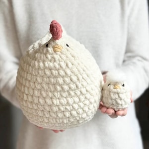 Mama et mini poulet Mabel MOTIF DE CROCHETS