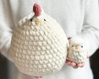 Mama und Mini Mabel Huhn HÄKELANLEITUNG