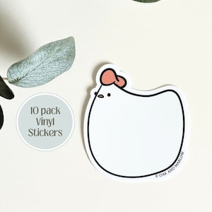 AUTOCOLLANTS EN VINYLE Mabel Chicken™ (PAQUET DE 10)