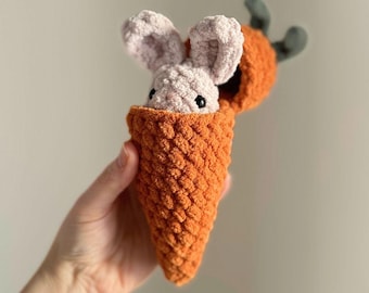 MOTIF DE CROCHETS de carottes à couver (n'inclut PAS le mini-lapin et le poulet)