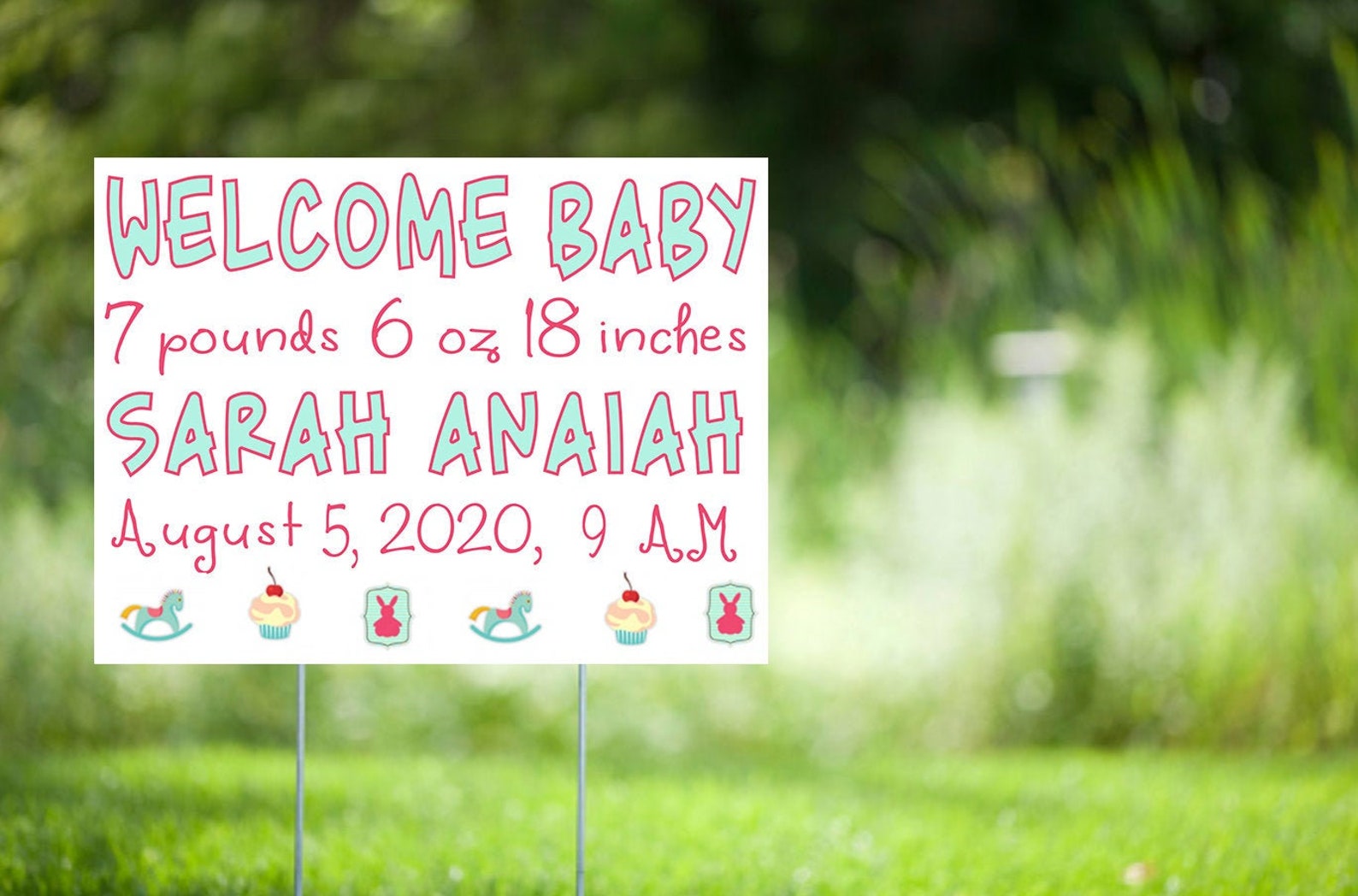 BIENVENUE BABY Yard Sign Signe personnalisé de cour Cadeau Etsy