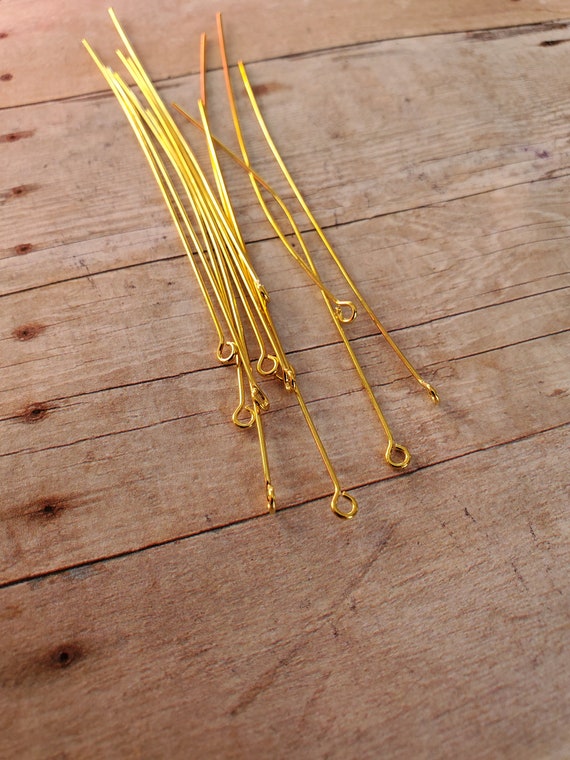3 Inch GOLD Colored Eye Pins