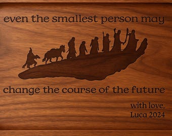 Bandeja de madera grabada artesanalmente - Personalizada