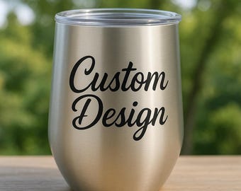 Vasos de vino de acero inoxidable con grabado personalizado