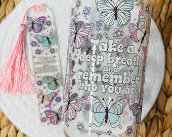 Toma un respiro Lata de vidrio