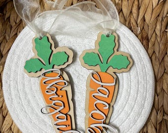 Etiquetas personalizadas para zanahorias de Pascua
