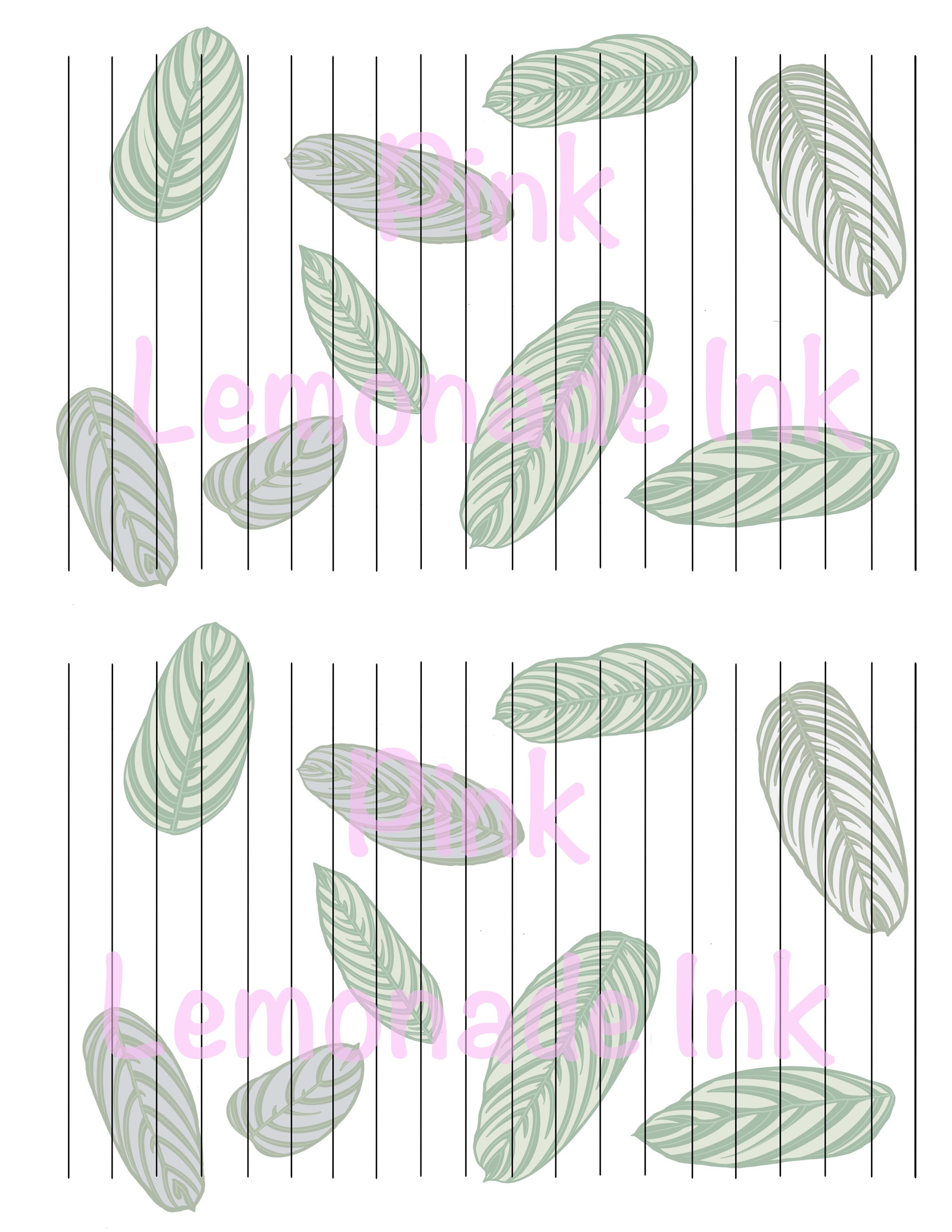 Printable Plant Theme Stationary ctenanthe Stationary Print at Home - Etsy