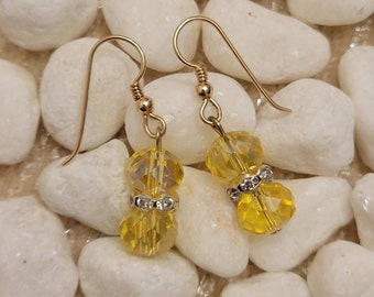 Sunshine yellow earrings