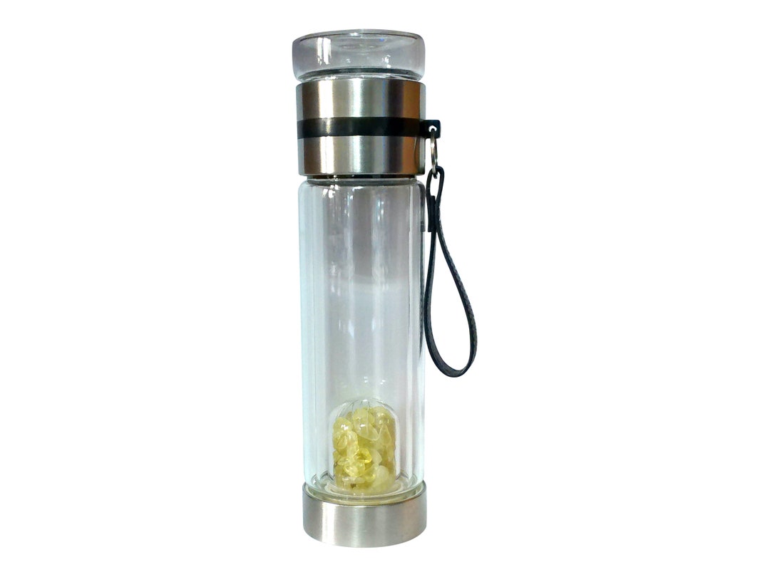 Shungite n Gemstone Crystal Energy Water and Tea Bottle Etsy