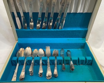 8 cubiertos de la corte (plateados, 1939) de International Silver Art Deco