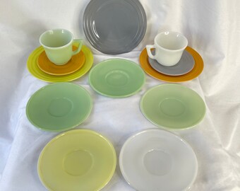 Vintage Child's Toy Dish Set 1950s Hazel Atlas Moderntone Little Hostess Set 12p