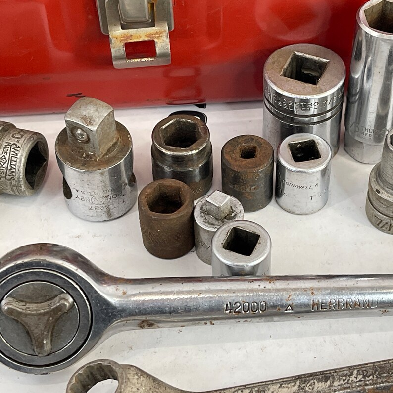 45 Pc Set of American Made Hand Tools W/ Tool Box Vintage Etsy