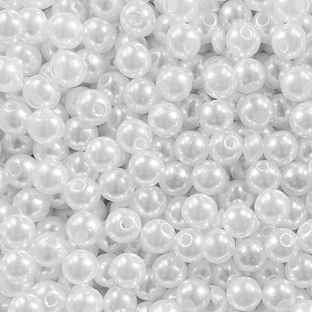 8mm Pearl Beads ABS Loose Round Beads Craft for Fashion Jewelry Making