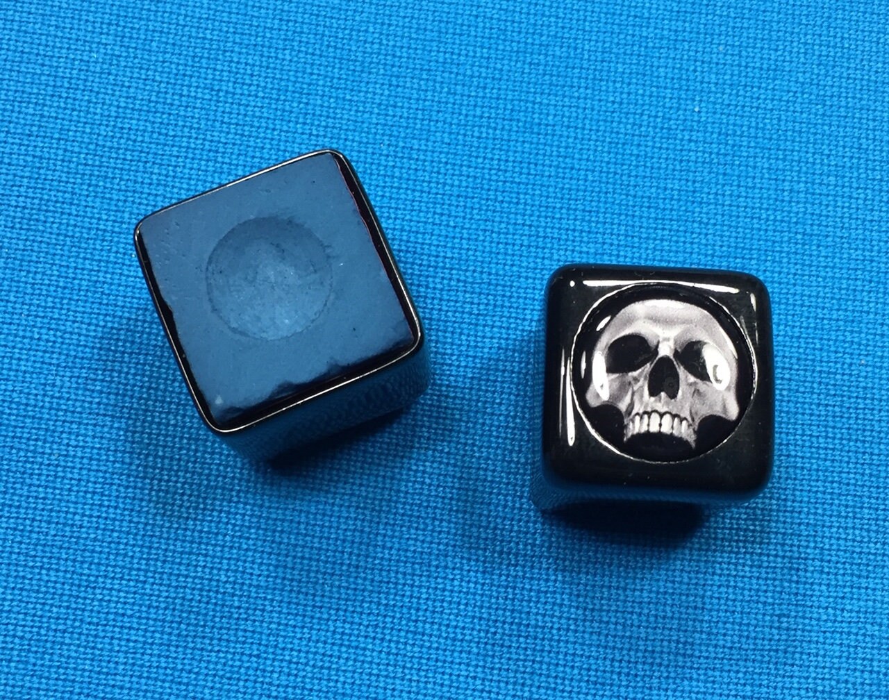 Pair 2 Billiard Pool Chalk Holder Table Chalker Skull Etsy