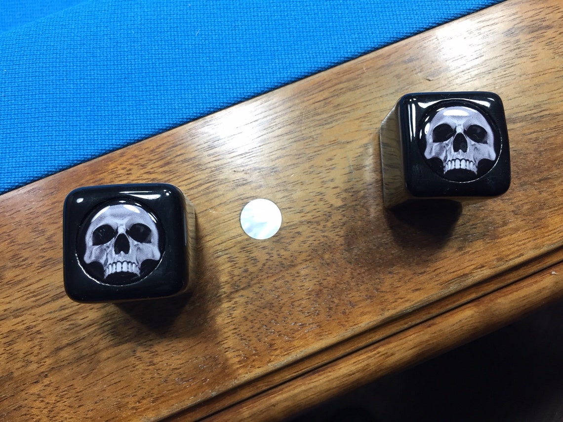 Pair 2 Billiard Pool Chalk Holder Table Chalker Skull Etsy