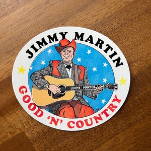 Jimmy Martin Zeefdruk Sticker Sticker