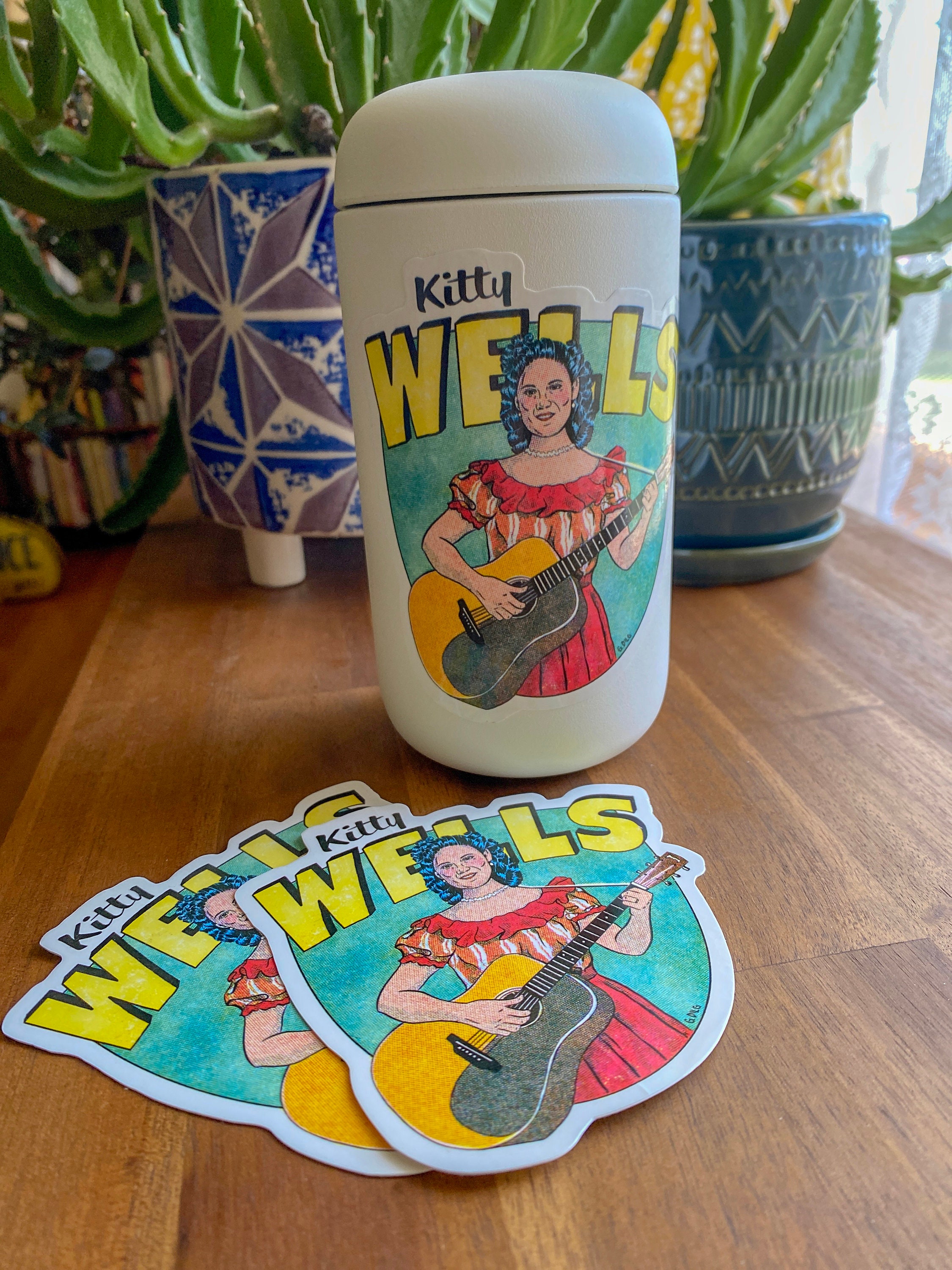 Screenprint Sticker Kitty Wells Screenprint Sticker Decal - Etsy