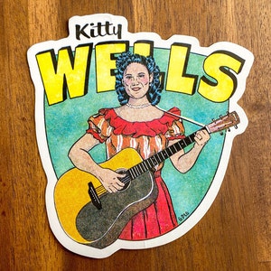 Autocollant de sérigraphie Kitty Wells