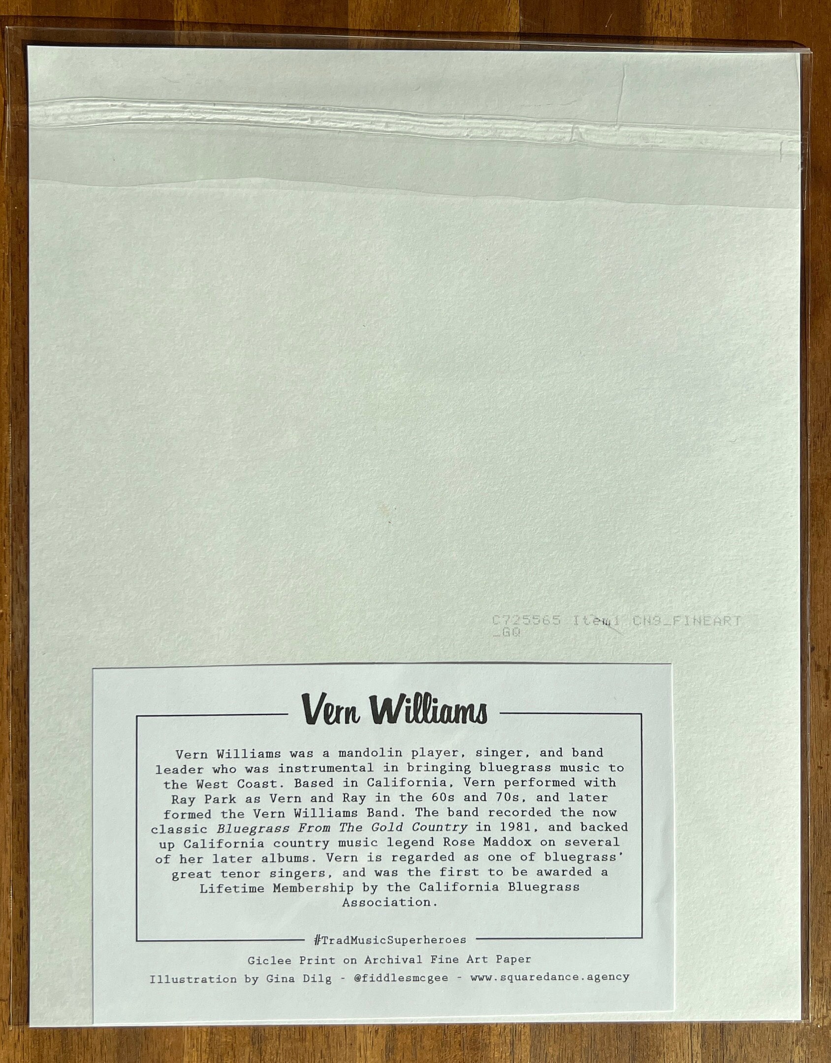 Vern Williams 8x10 Art Print - Etsy