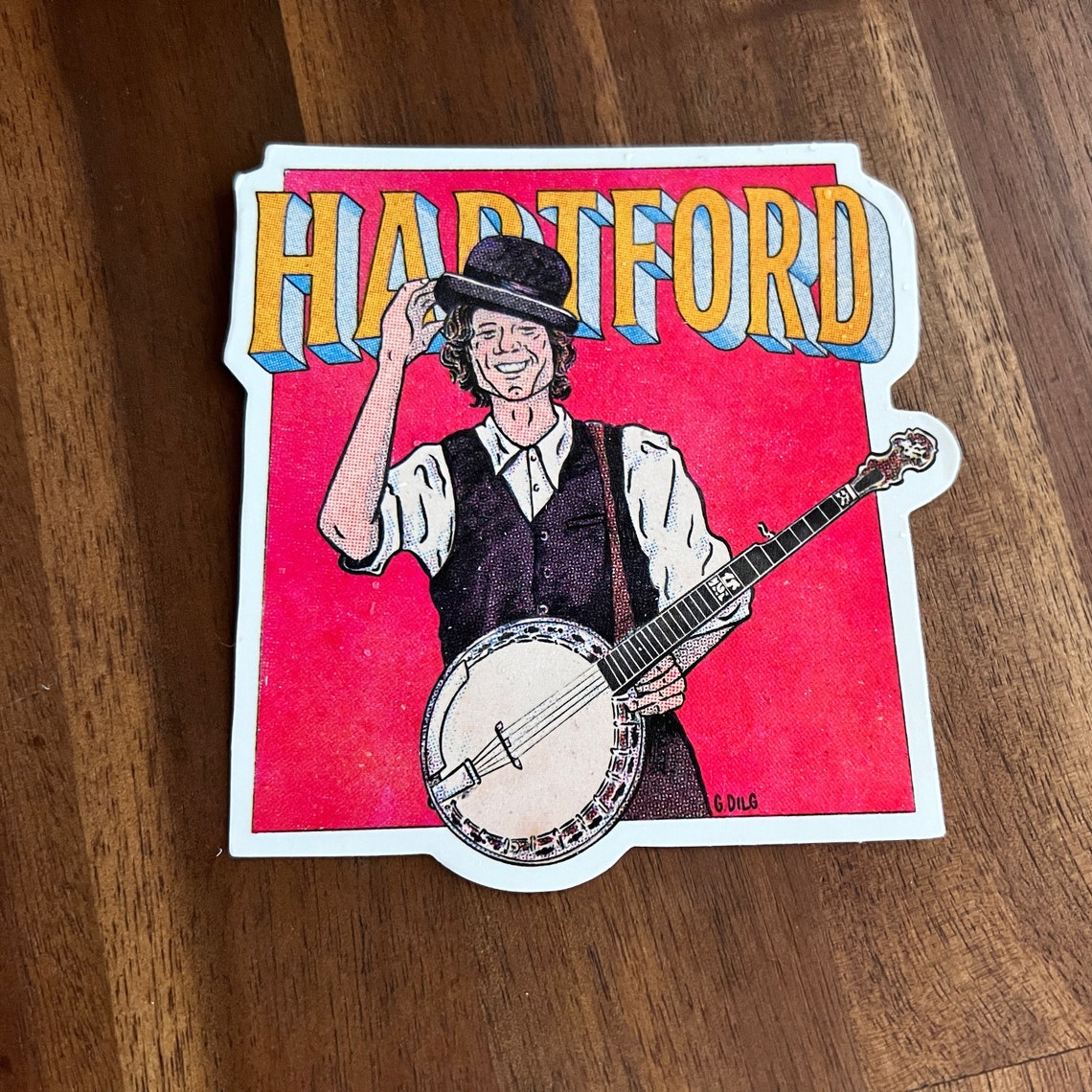 Screenprint Sticker John Hartford Screenprint Sticker Decal - Etsy