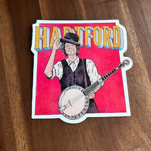 John Hartford Screenprint Sticker Decal