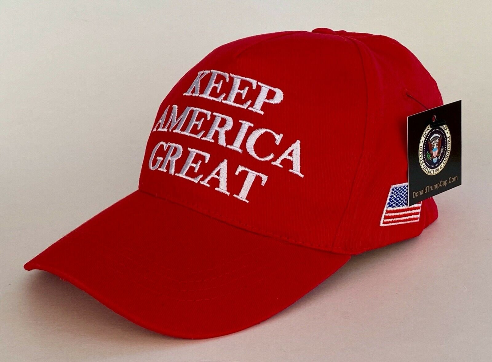 Bandiera 3x5 Piedi E Cappello Donald Trump Presidente - Bianco #2 Blu, 100% Poliestere, Nuova Con Etichette