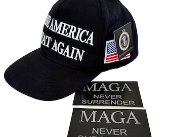 DARK MAGA Never Surrender Hat – Elon Musk Limited Edition Trump Campaign Black Cap