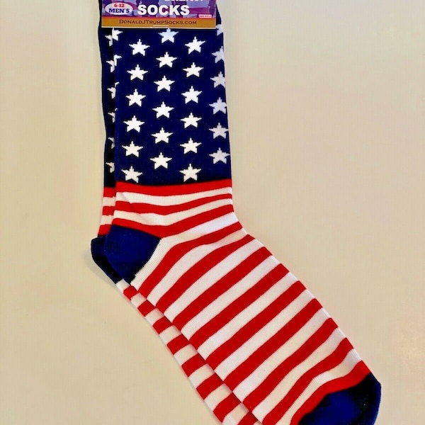 Donald Trump ...KEEP AMERICA GREAT...Patriotic Golf Socks ..Mens 6-12