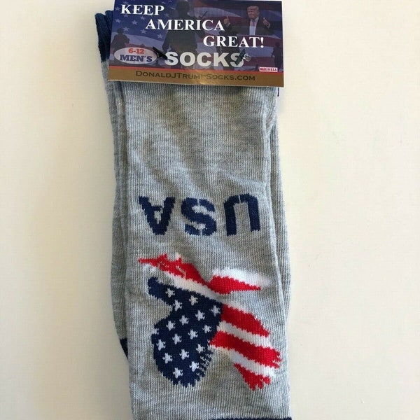 Donald Trump ...Keep AMERICA GREAT...USA Eagle... Golf Socks ..Mens 6-12