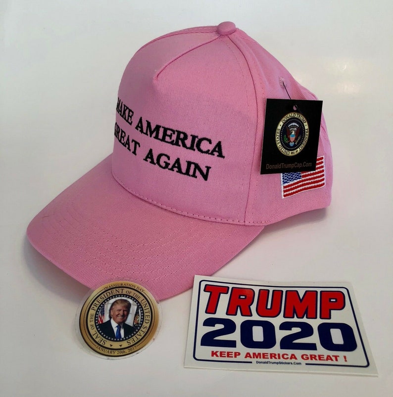 Trump MAGA Hat...Make America Great Again.. MAGA ..Pink 2 Decals image 1