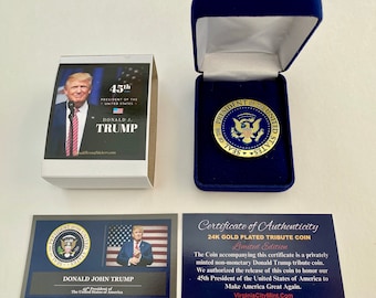 NEW President Donald Trump - The Presidential Seal Commemorative Coin w/ Case