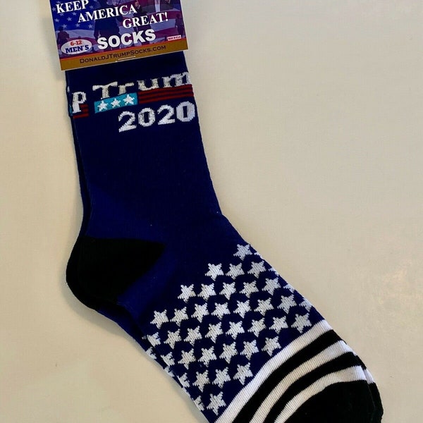 TRUMP 2020.....MAGA.... Golf Socks ..Mens 6-12