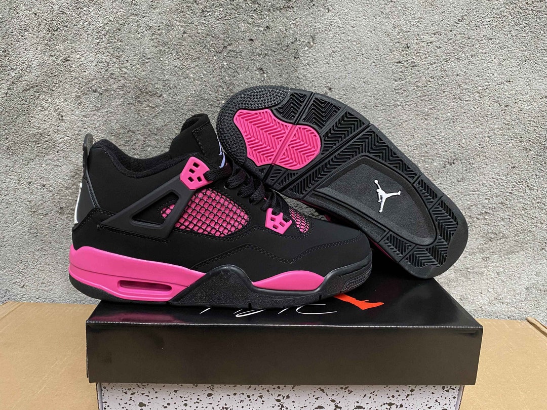 Air Jordan 4 Pink Thunder Sneakers Jordan 4 - Etsy