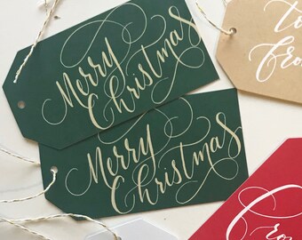 Christmas gift tags | Etsy