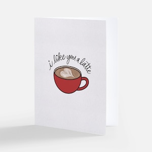 Je t’aime une carte Latte