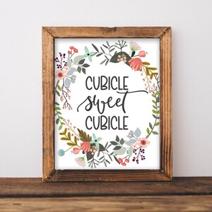 Cubicle Printable Art Cubicle Sweet Cubicle Printable Wall - Etsy