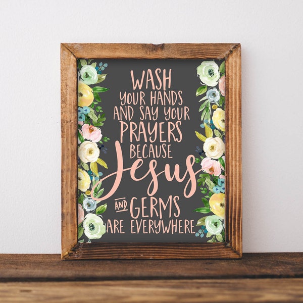 Rustic Bathroom Printables Etsy