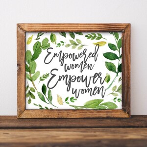 Arte de pared imprimible, empoderamiento de mujeres, vegetación de granja bohemia, cita inspiradora, decoración de pared de bricolaje, emprendedora, jefa, feminismo
