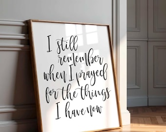 Inspirational Prayer Quote Printable: Christian Faith Based Home Decor (Digital Download)