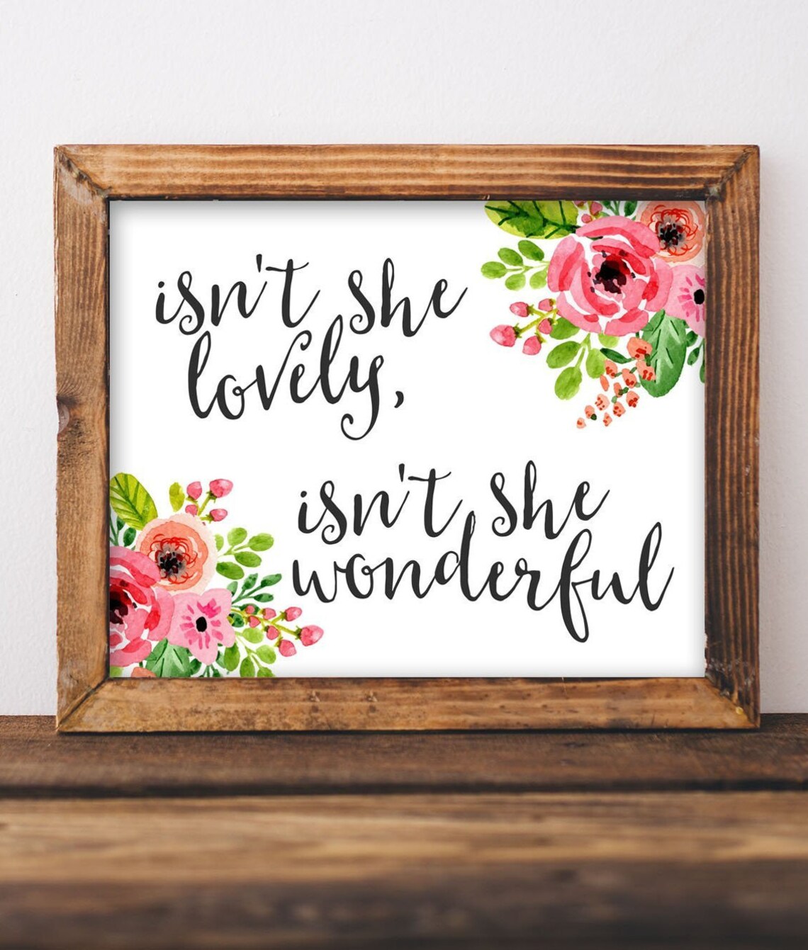 Nursery Printable Wall Art Isn't She Lovely Isn't She Etsy